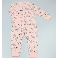 GF4188: Girls All Over Print Dalmatian Cotton Onesie (2-6 Years)